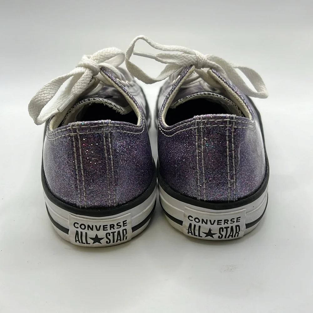 Converse Sneakers Shoes Moody Purple Glitter Kids Juniors Girls Size 3